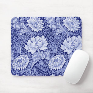 Chrysanthemum Blue, William Morris Mouse Mat