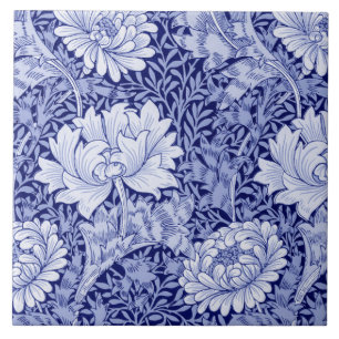 Chrysanthemum Blue, William Morris Tile