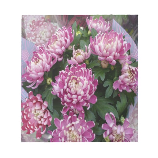Chrysanthemum Bouquet Notepad (Front)