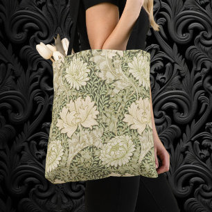 Chrysanthemum by William Morris, Vintage Art Tote Bag