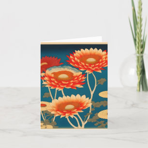 Chrysanthemum D Study in Japanese Style Holiday Card