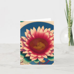 Chrysanthemum E Study in Japanese Style Holiday Card