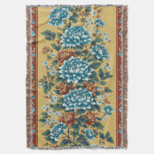 Chrysanthemum Elegy Throw Blanket