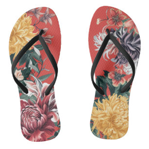 Chrysanthemum Flip Flops