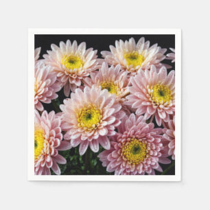 Chrysanthemum Flower Colourful Blossom Decoration Napkin