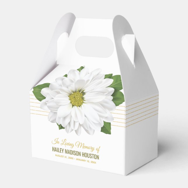 Chrysanthemum Flower Favour Box (Front Side)