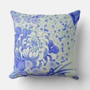Chrysanthemum Flower, Japanese Design Cushion