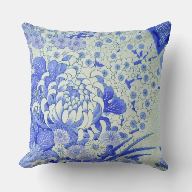 Chrysanthemum Flower, Japanese Design Cushion (Front)