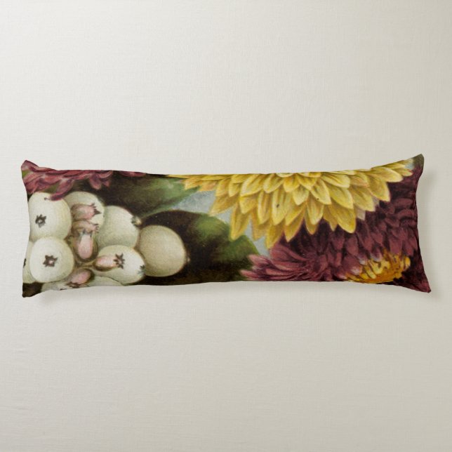 Chrysanthemum Flower Mum Floral Body Cushion (Back)