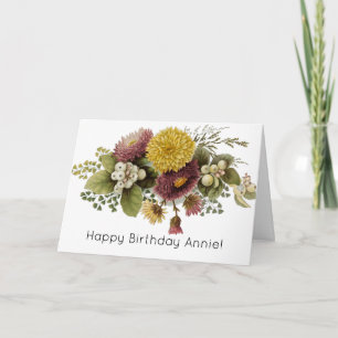 Chrysanthemum Flower Mum Floral Card