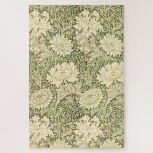 Chrysanthemum Flower Pattern (by William Morris) Jigsaw Puzzle