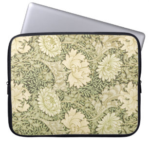 Chrysanthemum Flower Pattern (by William Morris) Laptop Sleeve