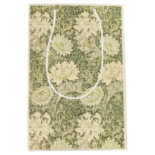 Chrysanthemum Flower Pattern (by William Morris) Medium Gift Bag