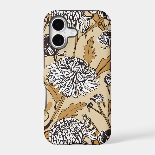Chrysanthemum Flower Seamless Pattern (Back)