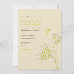 Chrysanthemum Flowers Floral Elegant Chic Wedding Invitation