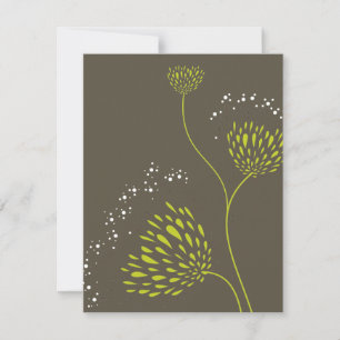 Chrysanthemum Flowers Floral Elegant Wedding RSVP Card