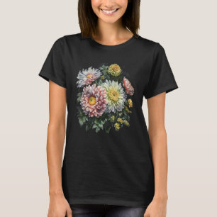Chrysanthemum Flowers Floral Lovers T-Shirt