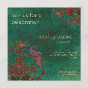 Chrysanthemum Garden Birthday Invitation