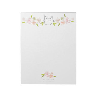 Chrysanthemum Garden Cat XL Notepad
