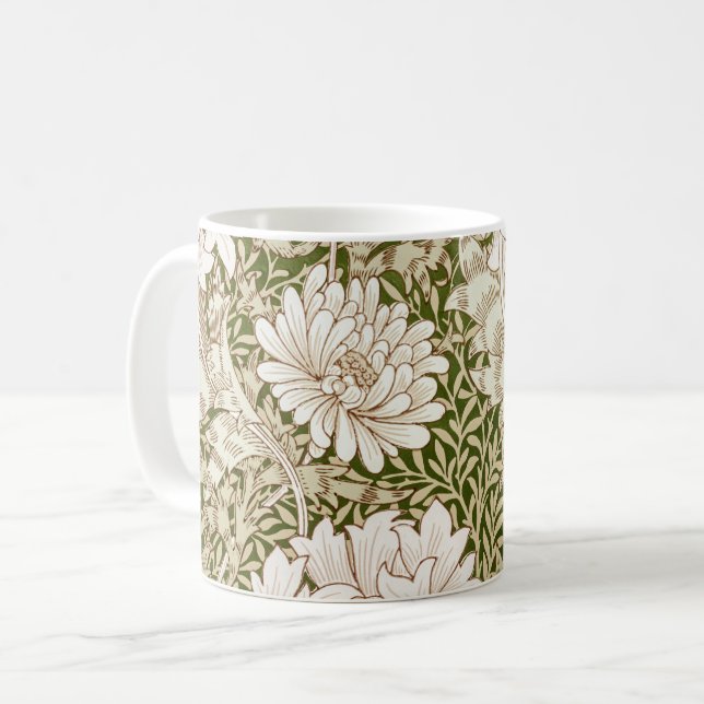Chrysanthemum Gold, William Morris Coffee Mug (Front Left)