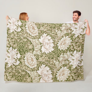Chrysanthemum Gold, William Morris Fleece Blanket
