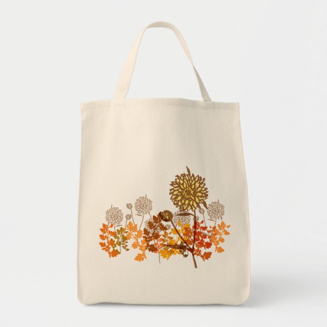 Chrysanthemum Graphic Tote Bag (Front)