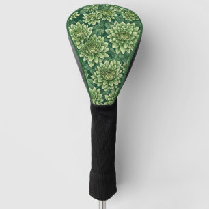 Chrysanthemum green flower pattern golf head cover