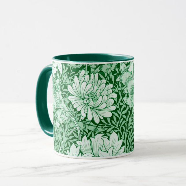 Chrysanthemum Green, William Morris Mug (Front Left)