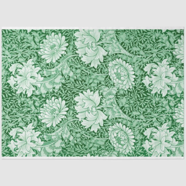 Chrysanthemum Green, William Morris Tissue Paper (Front)