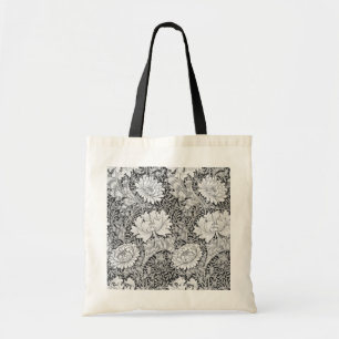 Chrysanthemum Grey, William Morris Tote Bag