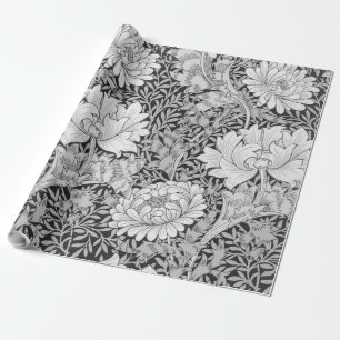 Chrysanthemum Grey, William Morris Wrapping Paper