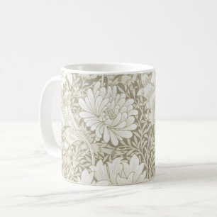 Chrysanthemum Ivory, William Morris Coffee Mug