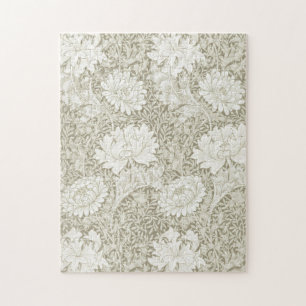 Chrysanthemum Ivory, William Morris Jigsaw Puzzle