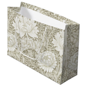 Chrysanthemum Ivory, William Morris Large Gift Bag