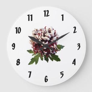 Chrysanthemum Lili Gallon Large Clock