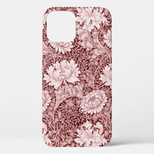 Chrysanthemum Maroon, William Morris iPhone 12 Case