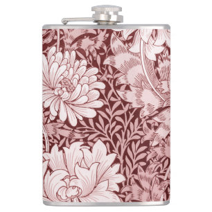 Chrysanthemum Maroon, William Morris Hip Flask
