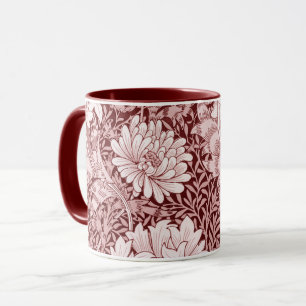 Chrysanthemum Maroon, William Morris Mug