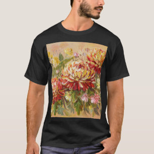 Chrysanthemum Meadow: Acrylic Hand Painting. T-Shirt