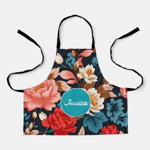 Chrysanthemum Mosaic Colourful Personalised Patter Apron