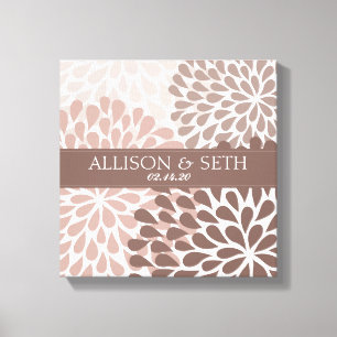 Chrysanthemum (Nutmeg) Canvas Wedding Gift