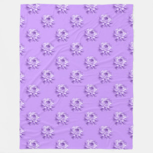 Chrysanthemum Pattern - Easter Purple Fleece Blanket