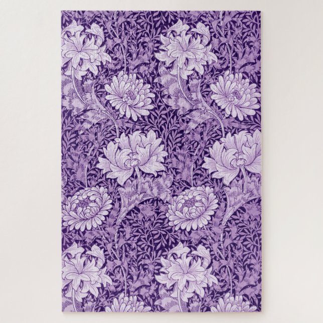 Chrysanthemum Purple, William Morris Jigsaw Puzzle (Vertical)