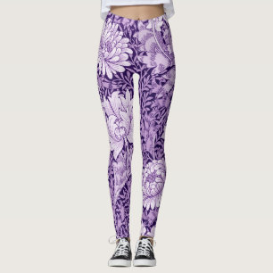Chrysanthemum Purple, William Morris Leggings