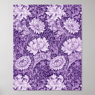 Chrysanthemum Purple, William Morris Poster