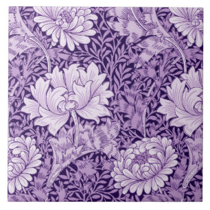 Chrysanthemum Purple, William Morris Tile