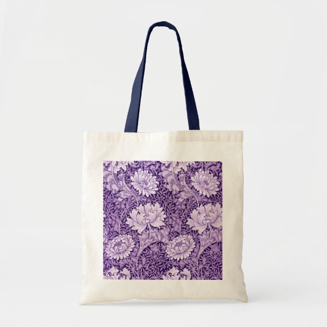 Chrysanthemum Purple, William Morris Tote Bag (Front)
