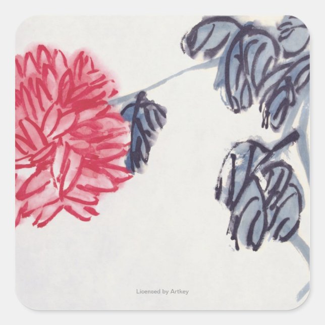 Chrysanthemum Square Sticker (Front)