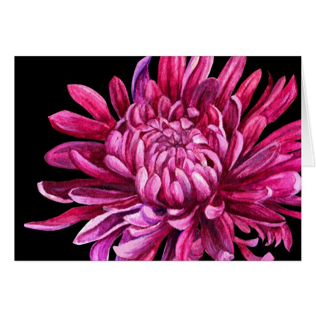 Chrysanthemum "the opening" everyday card (Front Horizontal)