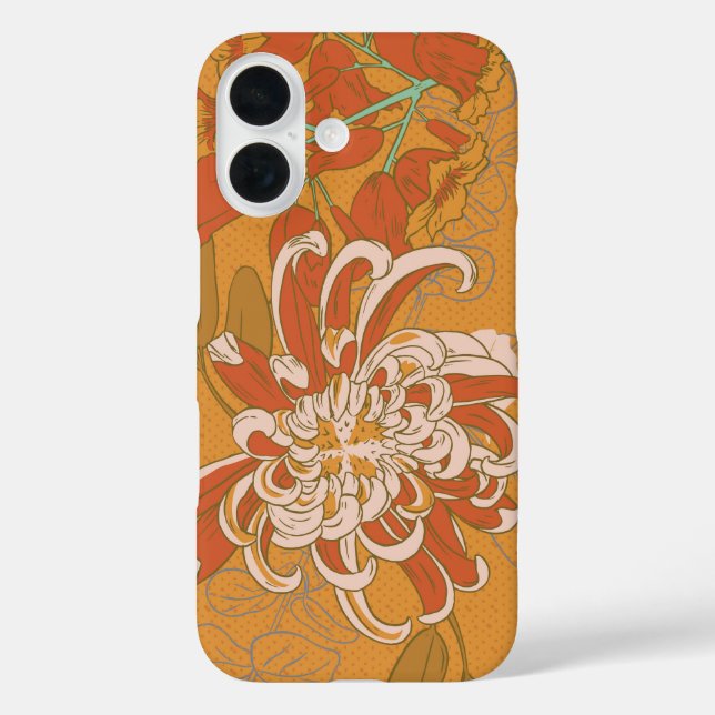Chrysanthemum Vintage Botanical Case-Mate iPhone Case (Back)